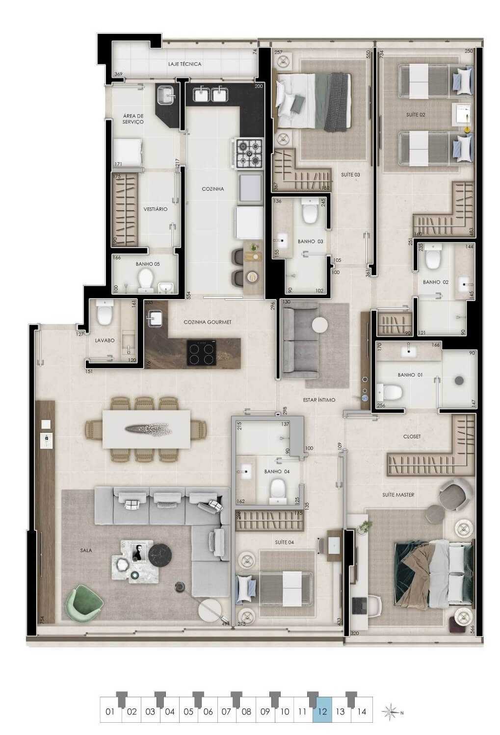 Planta - Parque das Gardênias - Noroeste | 4 suítes | Pronto para morar - Ricardo Passos - Corretor de Imóveis