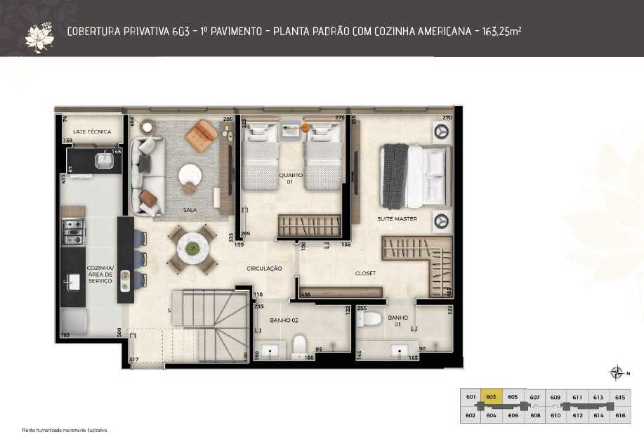 Planta - Parque dos Jasmins - Noroeste | 2 quartos | Chaves em dezembro de 2026 - Ricardo Passos - Corretor de Imóveis