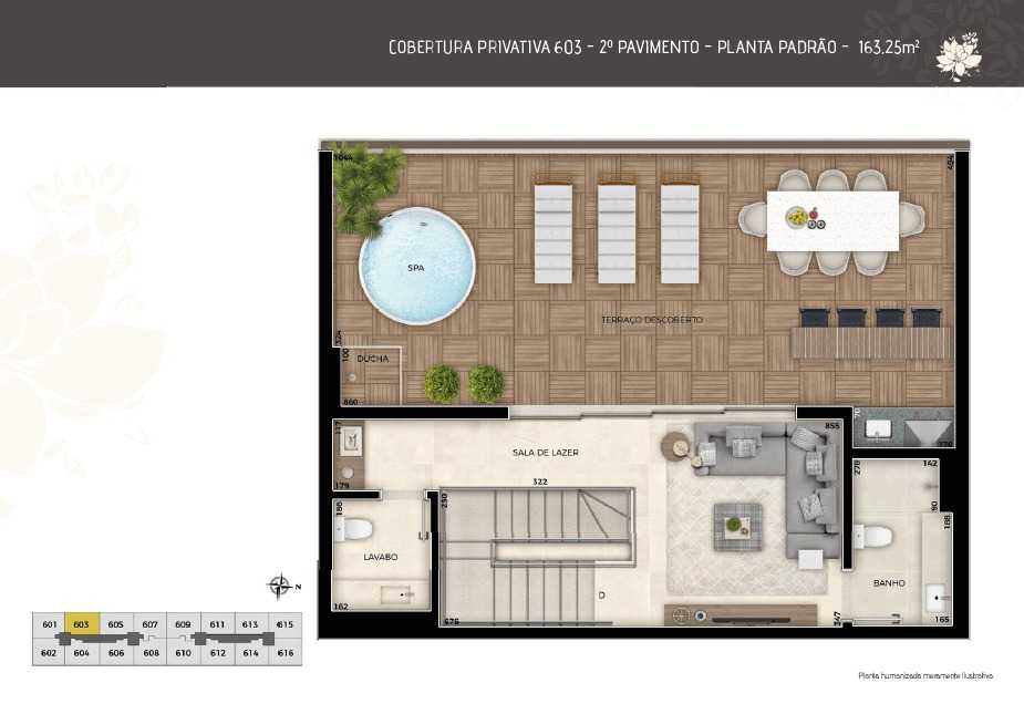 Planta - Parque dos Jasmins - Noroeste | 2 quartos | Chaves em dezembro de 2026 - Ricardo Passos - Corretor de Imóveis